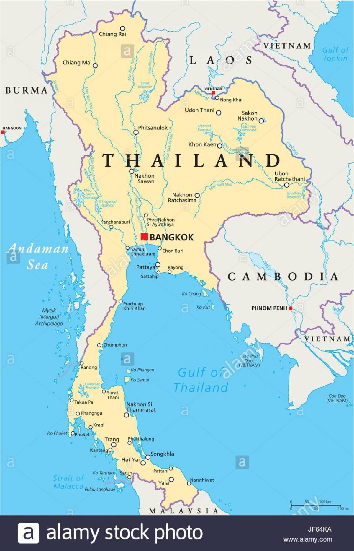 bangkok på et verdenskart