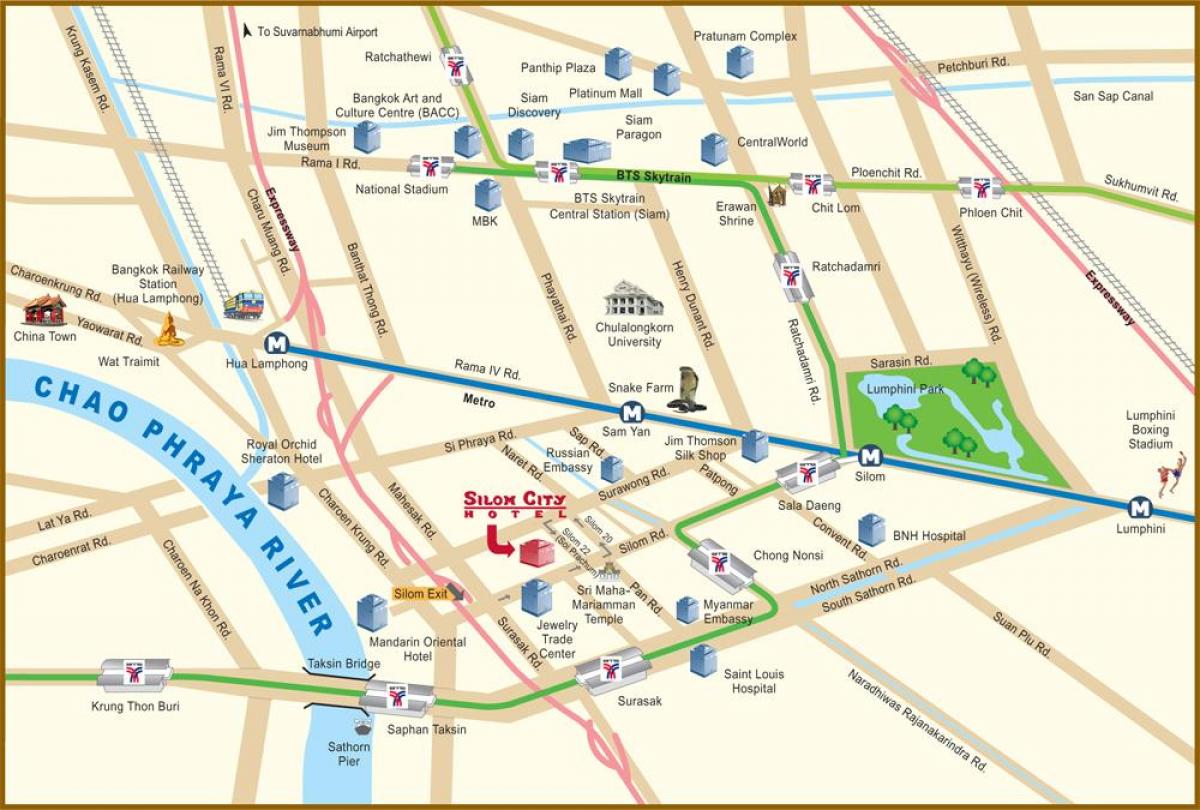 kart av river city bangkok