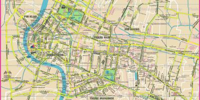 Kart over byen bangkok