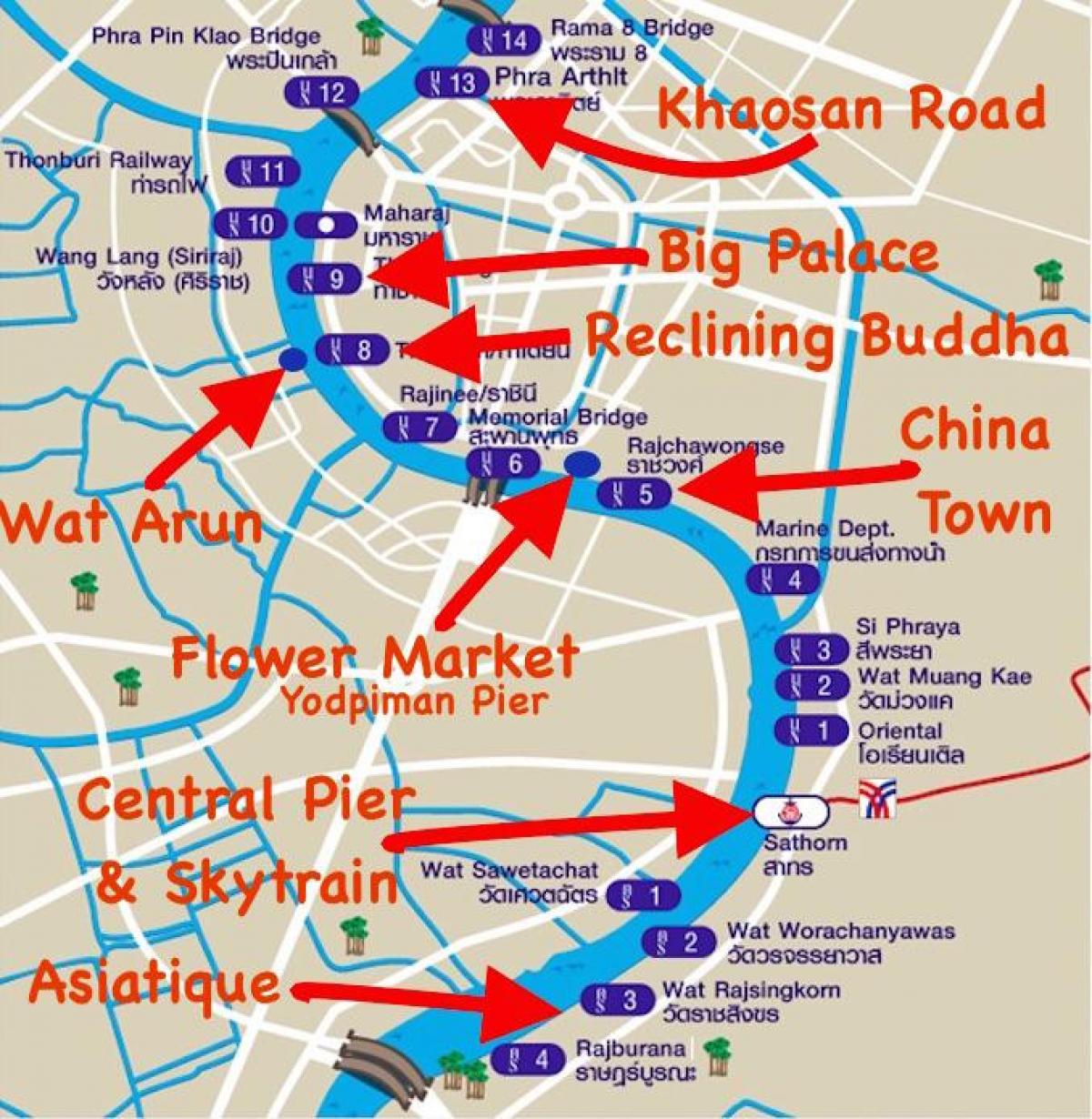 bangkok express båt kart