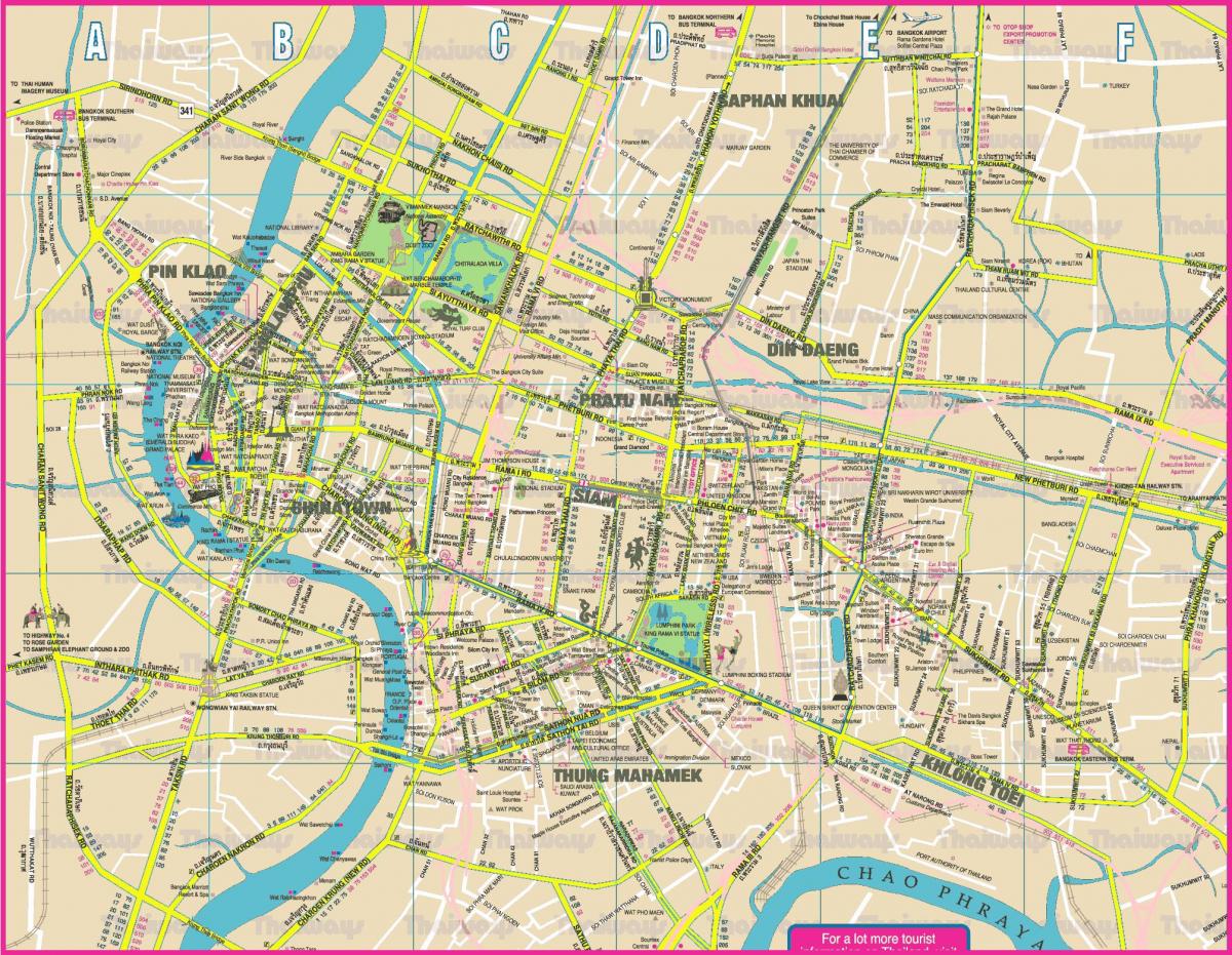 kart over byen bangkok