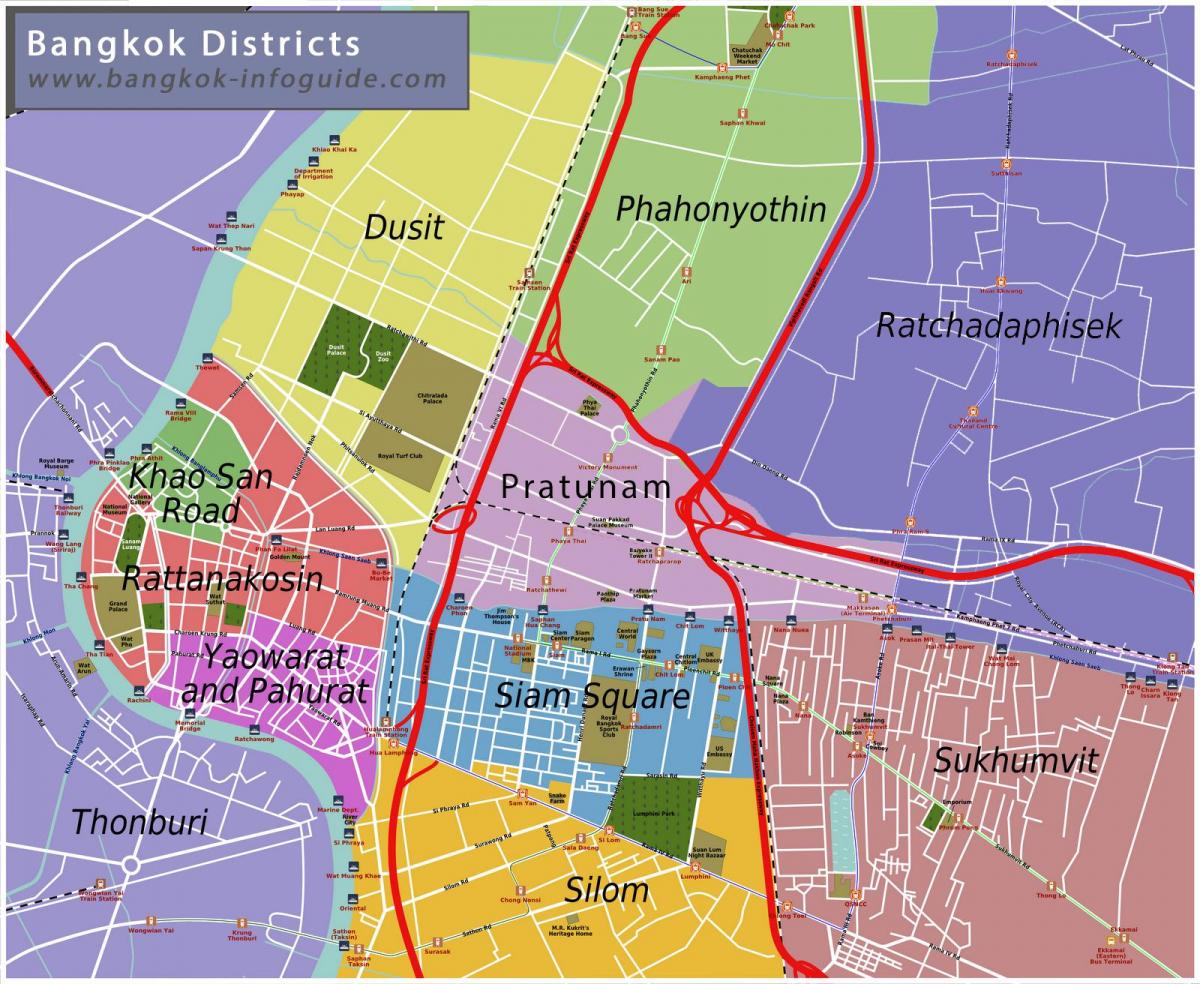 kart over bangkok og omegn