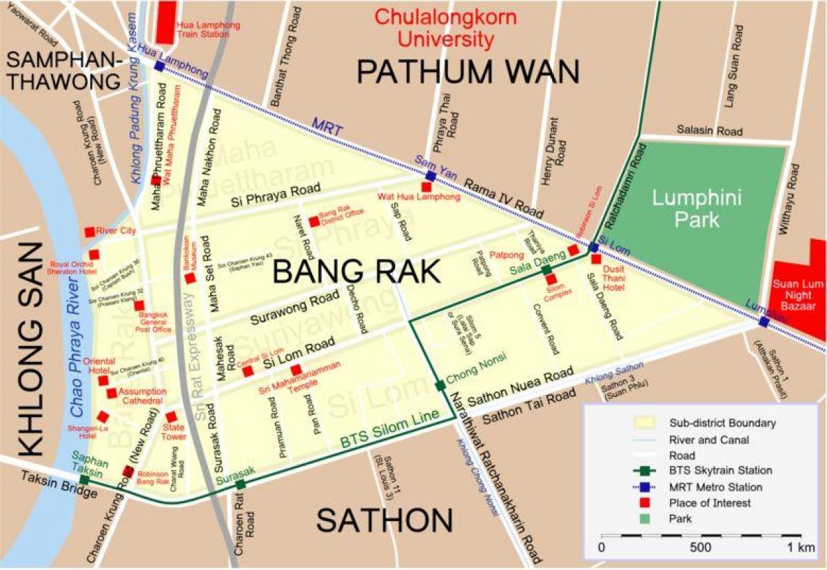 kart over bangkoks red light district