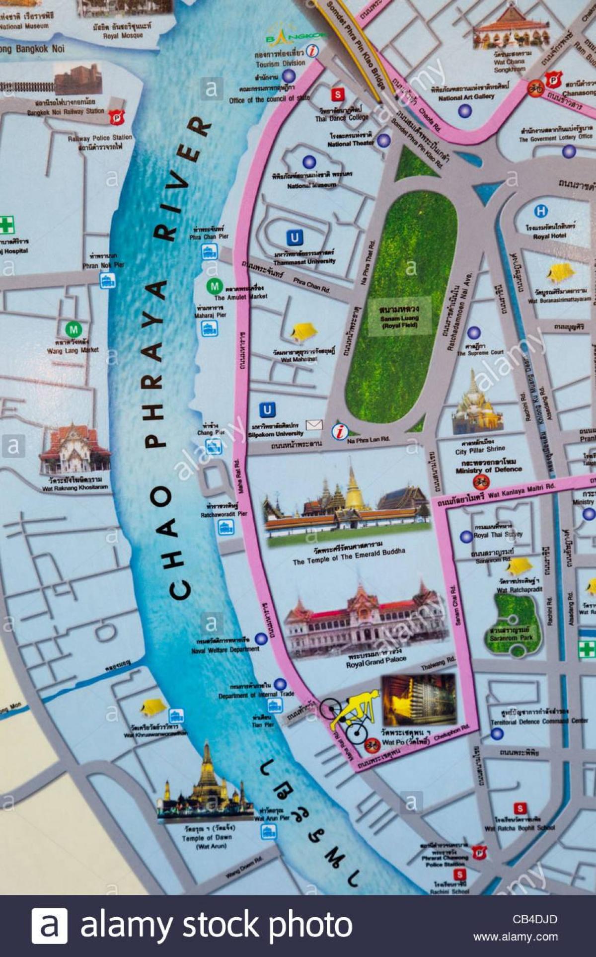 bangkok kart med turiststeder