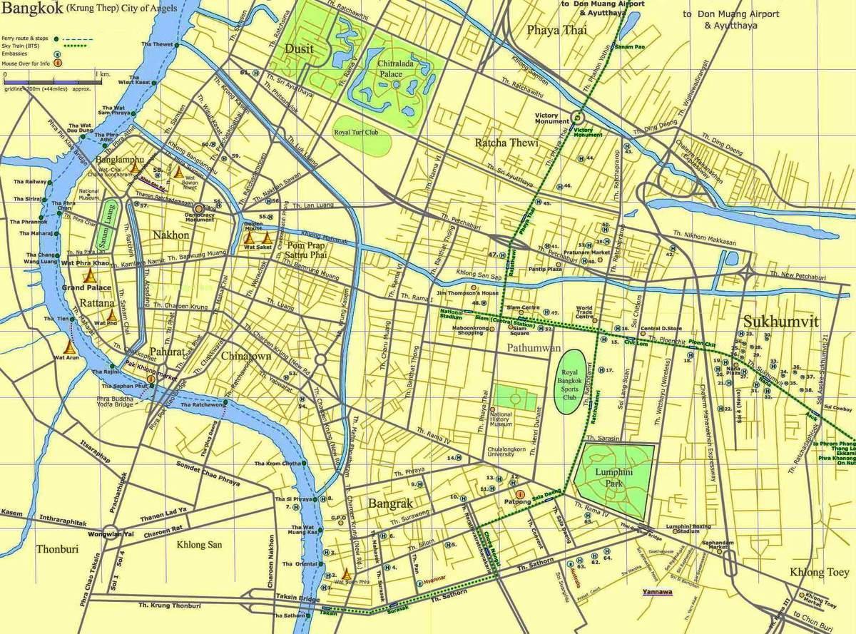 kart over bangkok veien