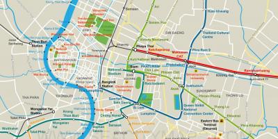 Kart over bangkok sentrum
