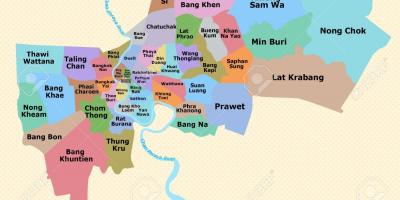 Kart over bangkok-distriktet