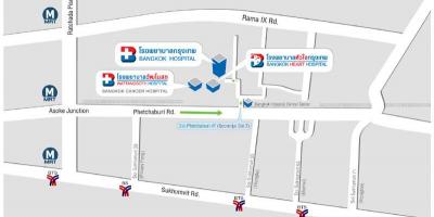 Kart over bangkok hospital
