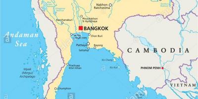 Bangkok thailand verden kart
