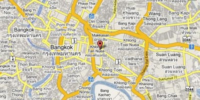Kart av området sukhumvit i bangkok