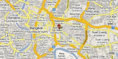 Kart av området sukhumvit i bangkok