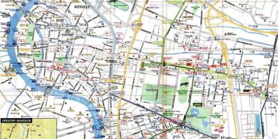 Bangkok turist kart engelsk